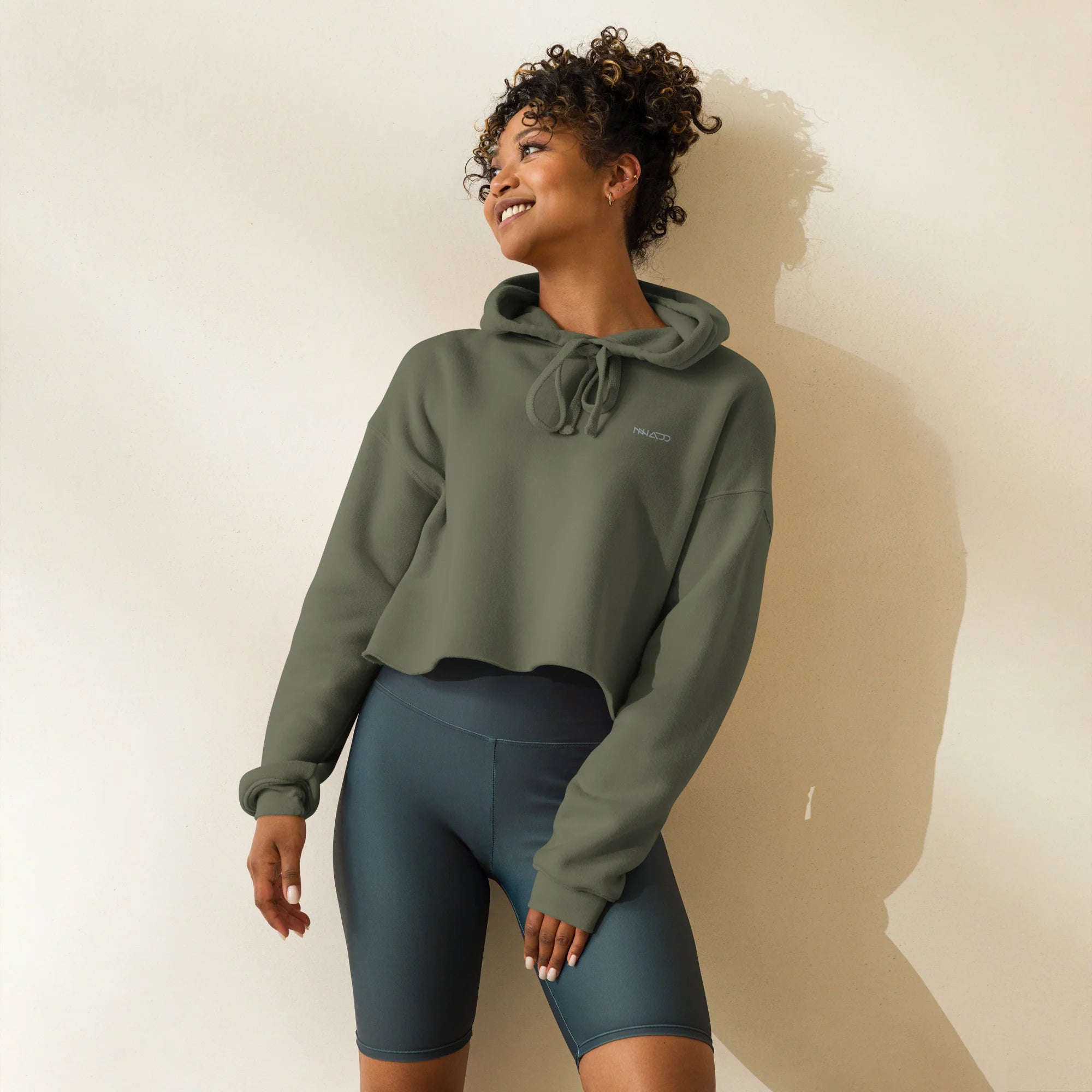 Woman - Crop Hoodie - Oliveira
