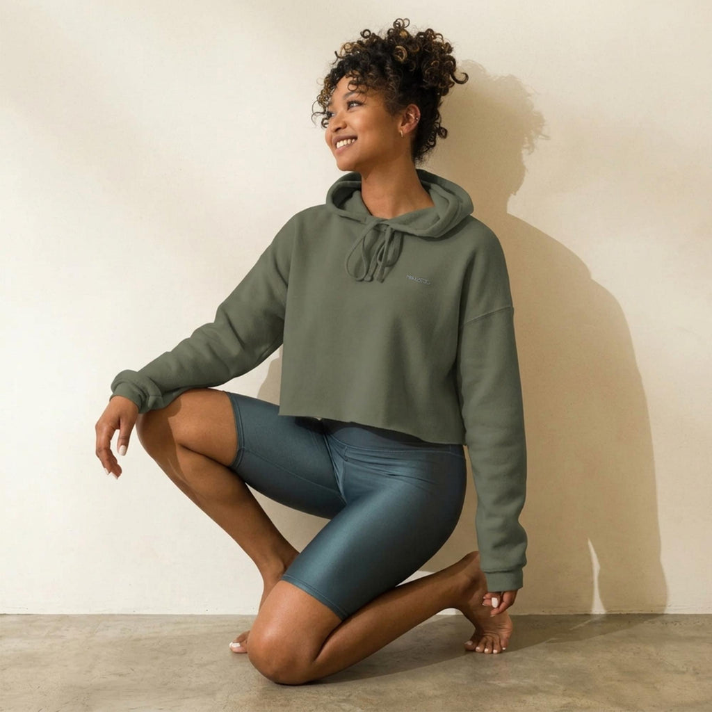 Woman - Crop Hoodie - Oliveira