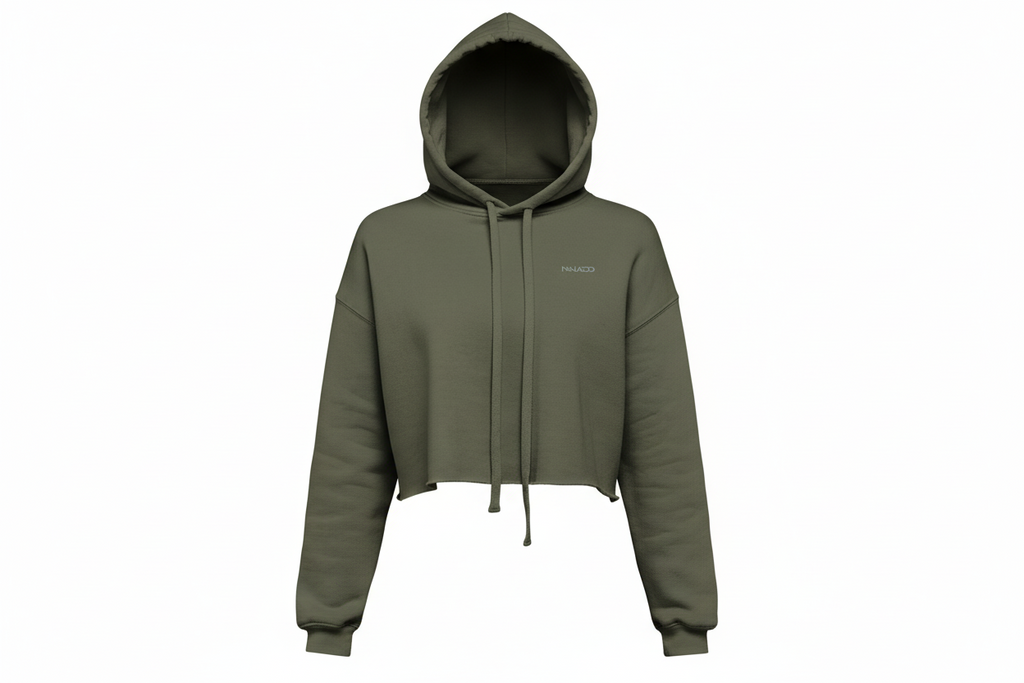 Woman - Crop Hoodie - Oliveira